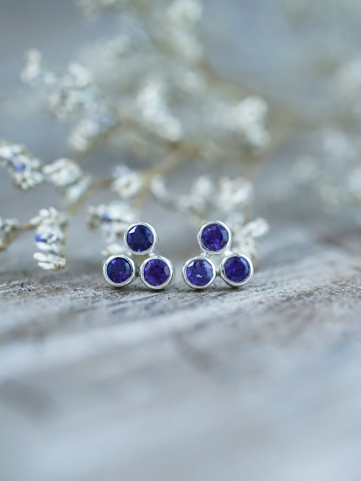 Amethyst Earrings - Gardens of the Sun | Ethical Jewelry
