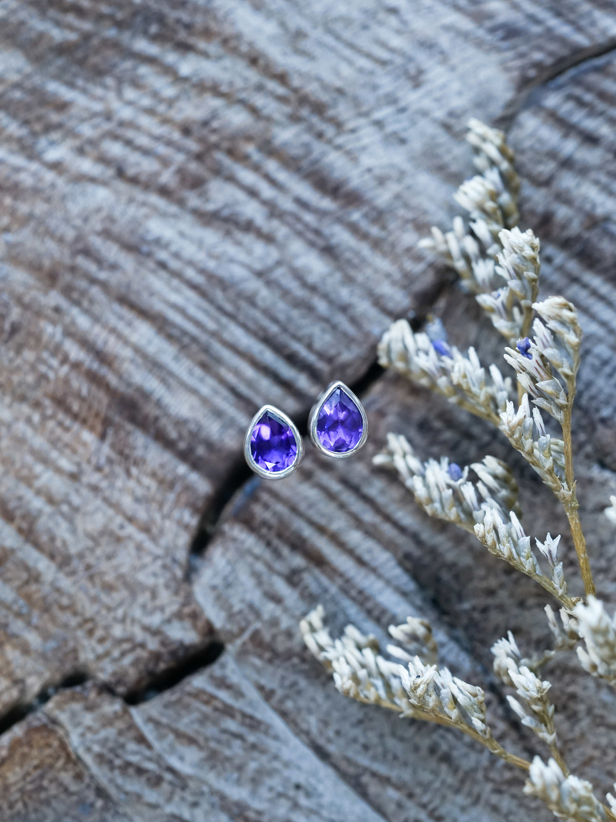 Amethyst Earrings - Gardens of the Sun | Ethical Jewelry