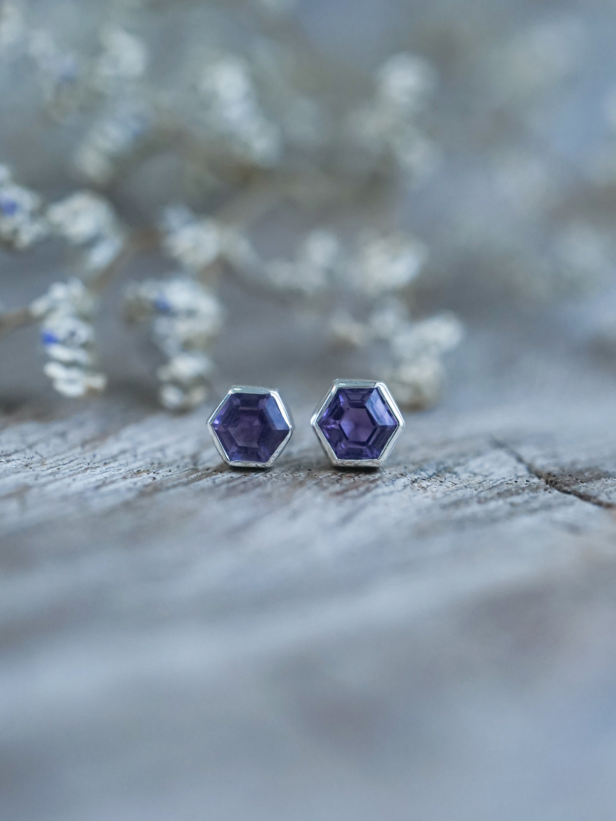 Amethyst Earrings - Gardens of the Sun | Ethical Jewelry