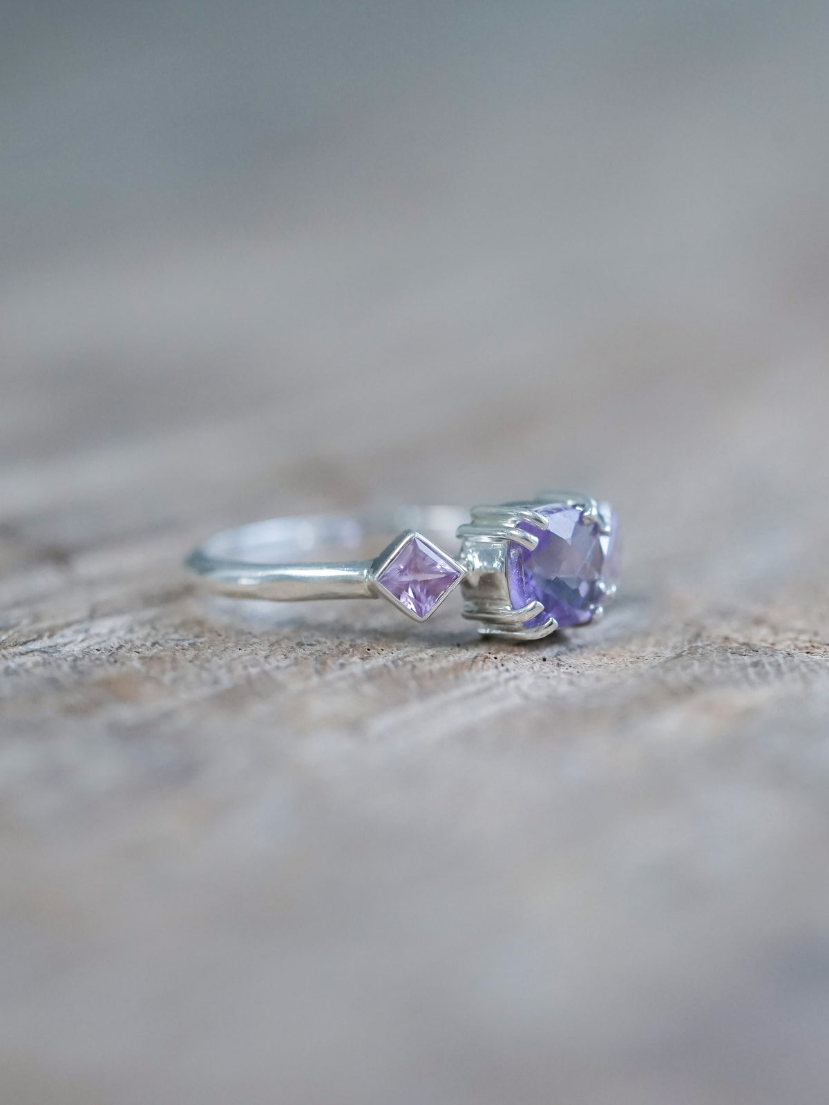 Amethyst and Sapphire Ring - size 6 & 11