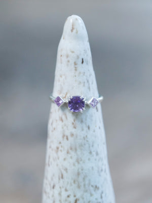 Amethyst and Sapphire Ring - size 6 & 11