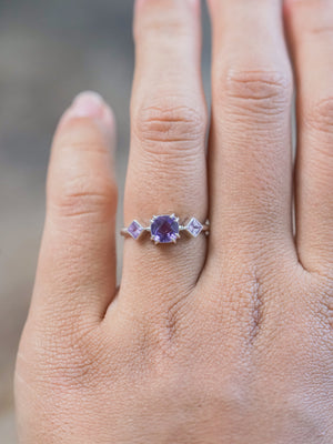 Amethyst and Sapphire Ring - size 6 & 11