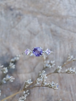 Amethyst and Sapphire Ring - size 6 & 11
