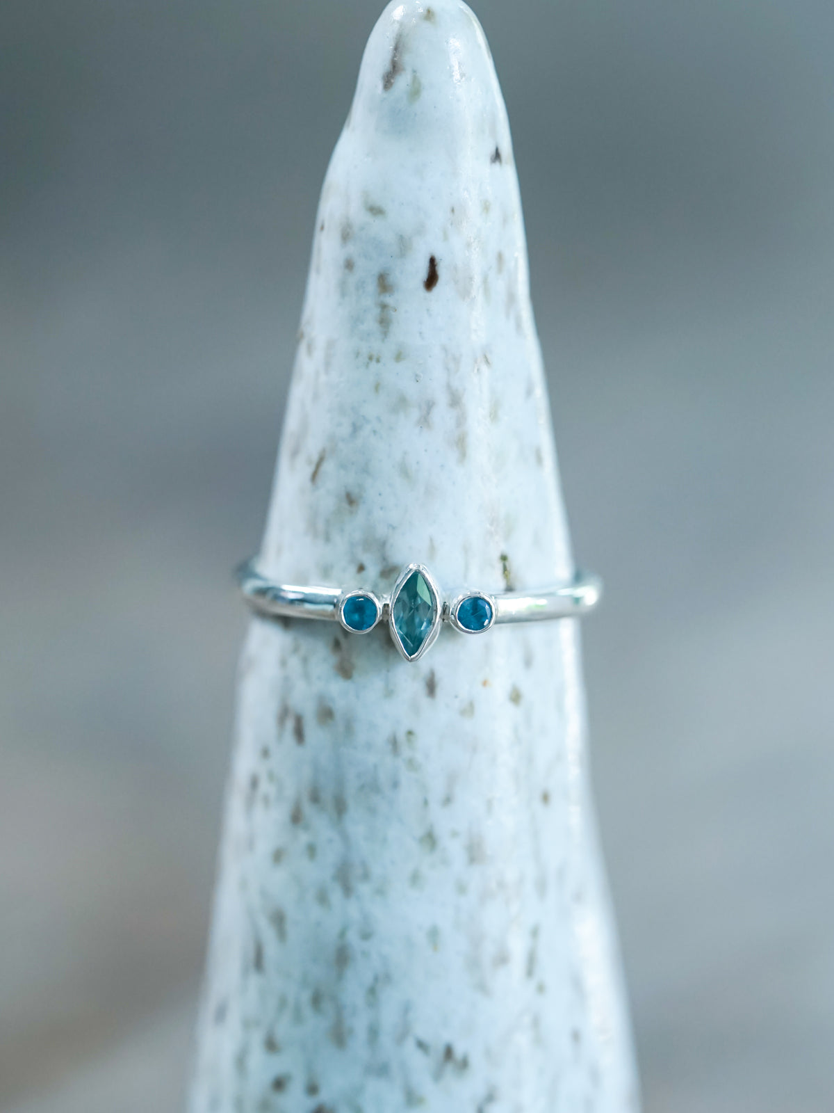 Apatite and Aquamarine Ring - Gardens of the Sun | Ethical Jewelry