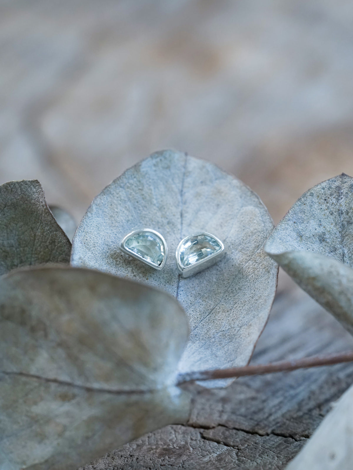 Aquamarine Earrings - Gardens of the Sun | Ethical Jewelry