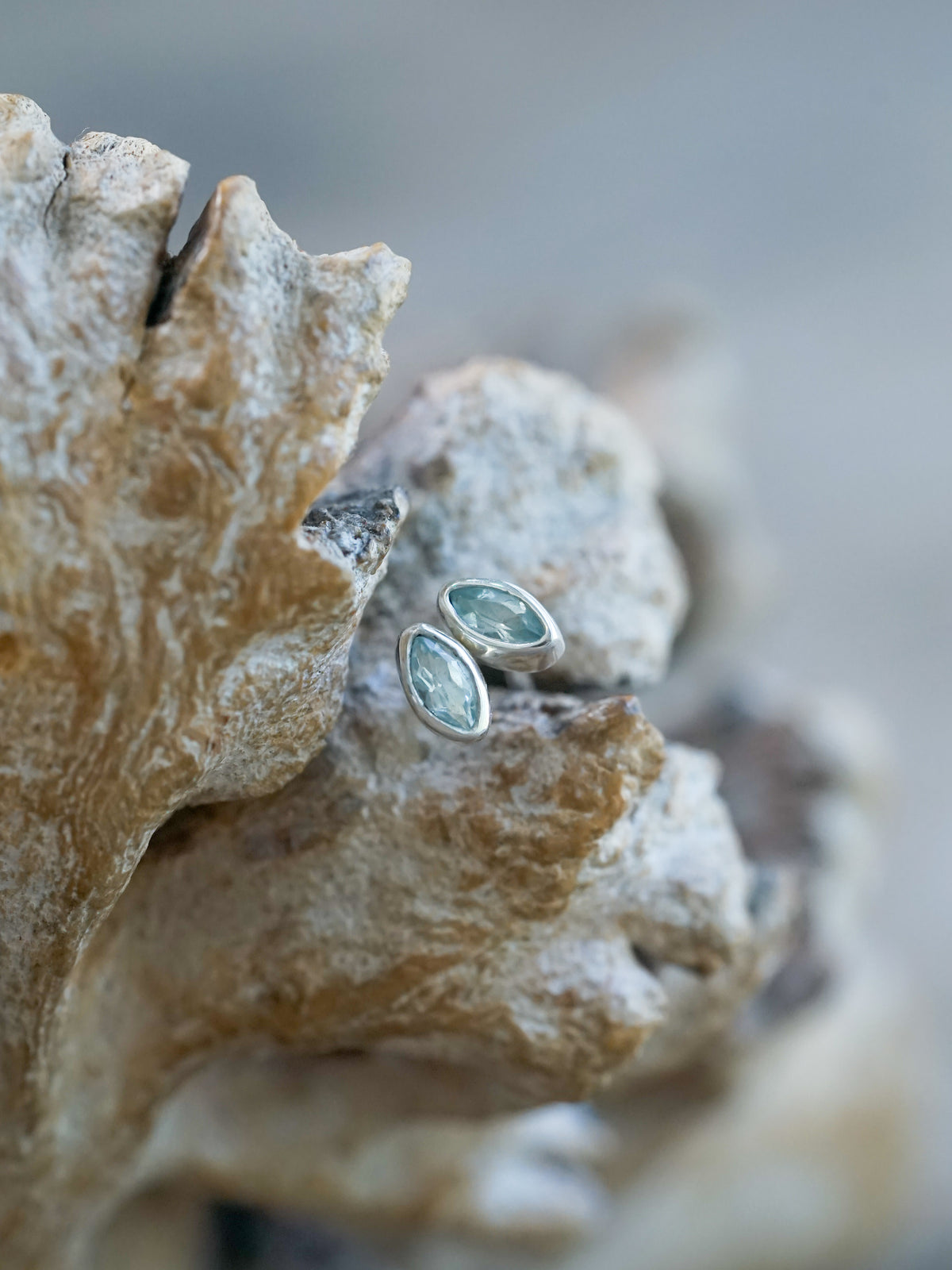 Aquamarine Earrings - Gardens of the Sun | Ethical Jewelry