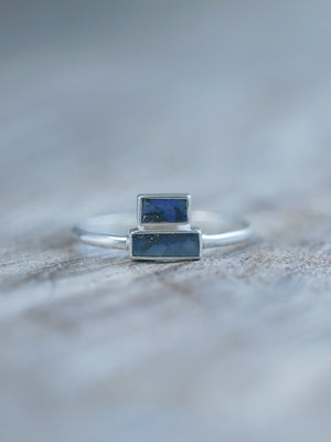 Available Stacked Opal Ring in recycled sterling silver