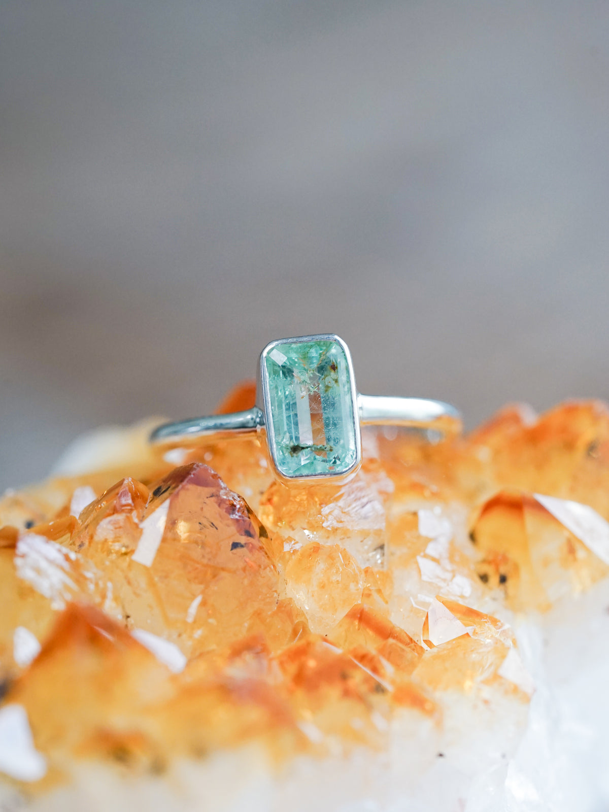 Baguette Emerald Ring - size 7