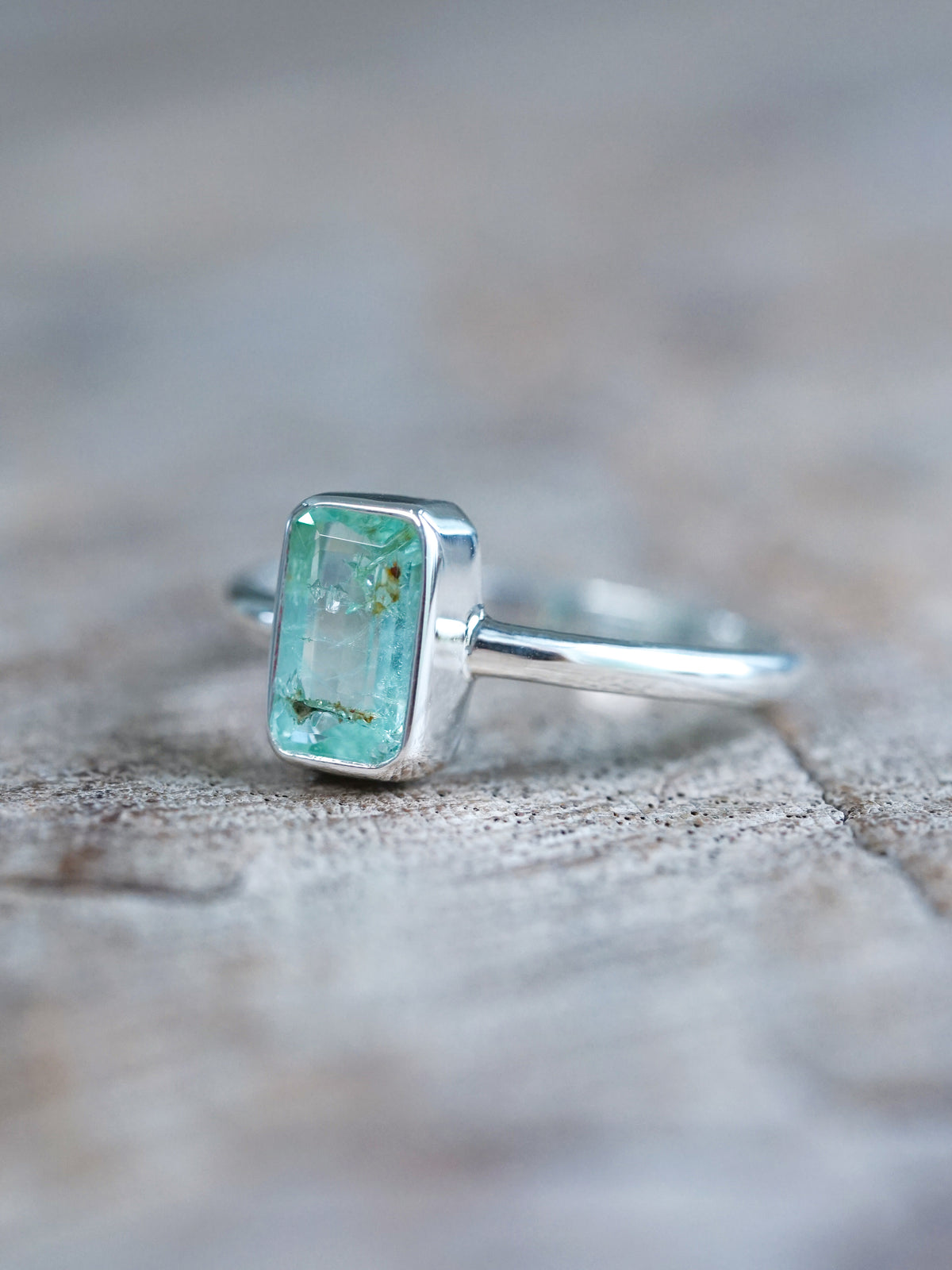 Baguette Emerald Ring - size 7