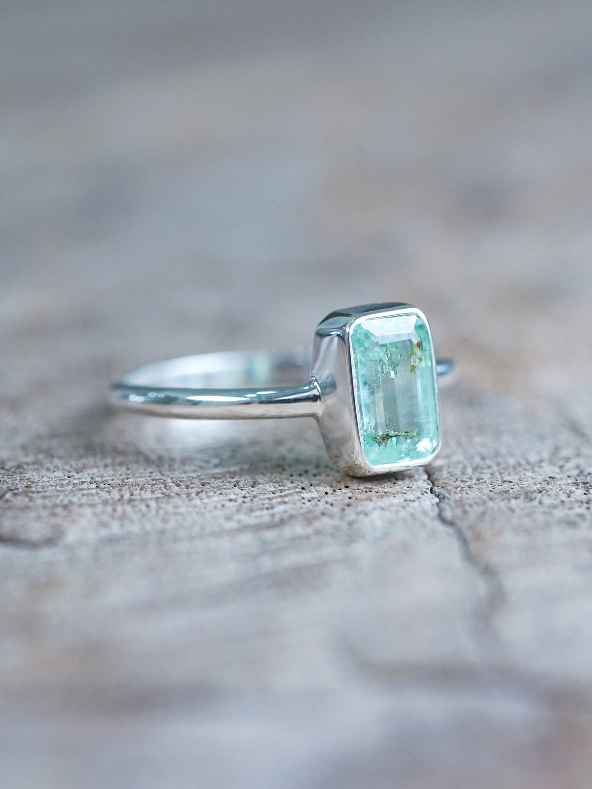 Baguette Emerald Ring - size 7