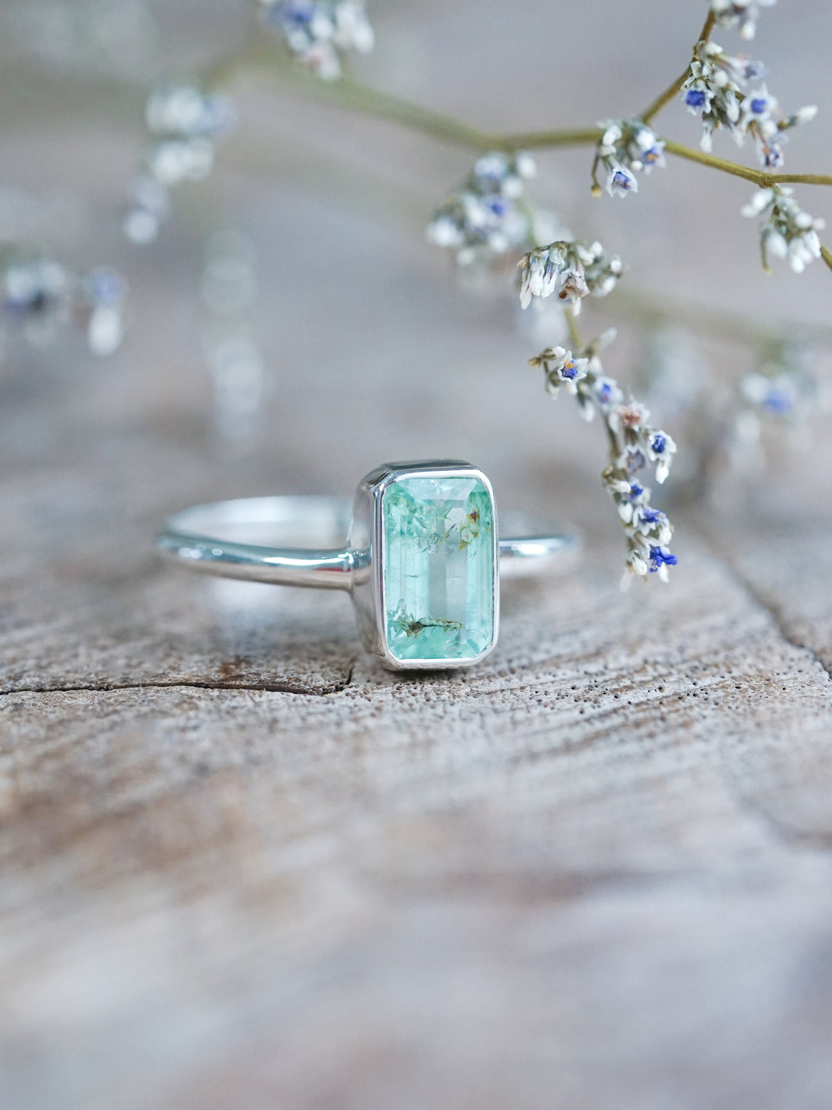 Baguette Emerald Ring - size 7