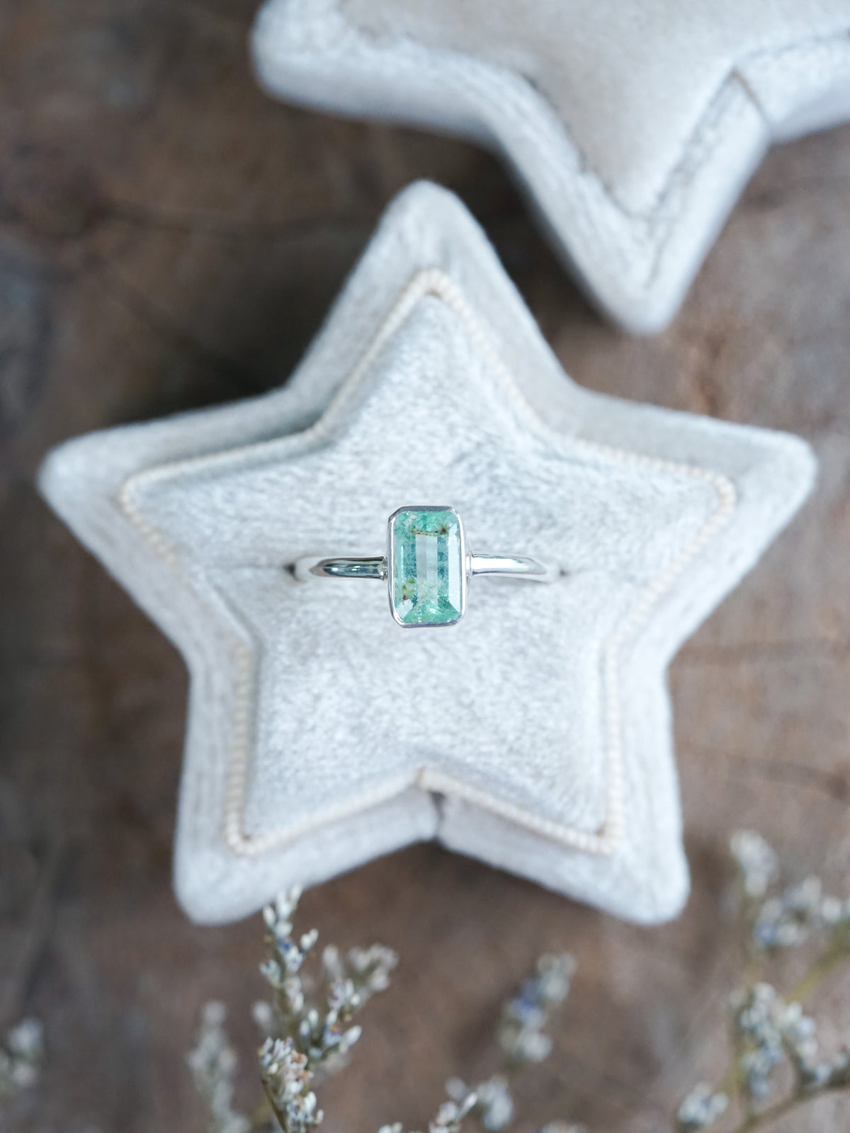 Baguette Emerald Ring - size 7