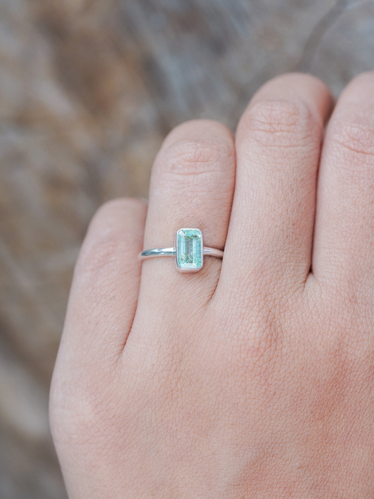 Baguette Emerald Ring - size 7