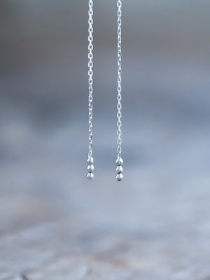 Ball and chain earrings long