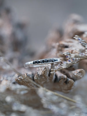 Black Hematite Ring with Hidden Gems - Gardens of the Sun | Ethical Jewelry