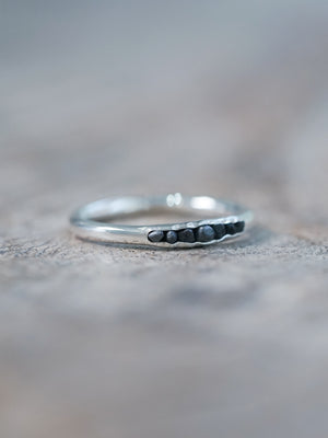 Black Hematite Ring with Hidden Gems - Gardens of the Sun | Ethical Jewelry