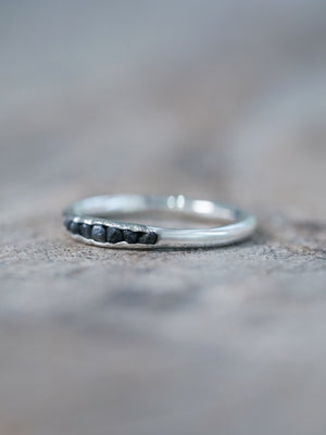 Black Hematite Ring with Hidden Gems - Gardens of the Sun | Ethical Jewelry