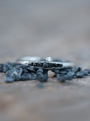 Black Hematite Ring with Hidden Gems - Gardens of the Sun | Ethical Jewelry