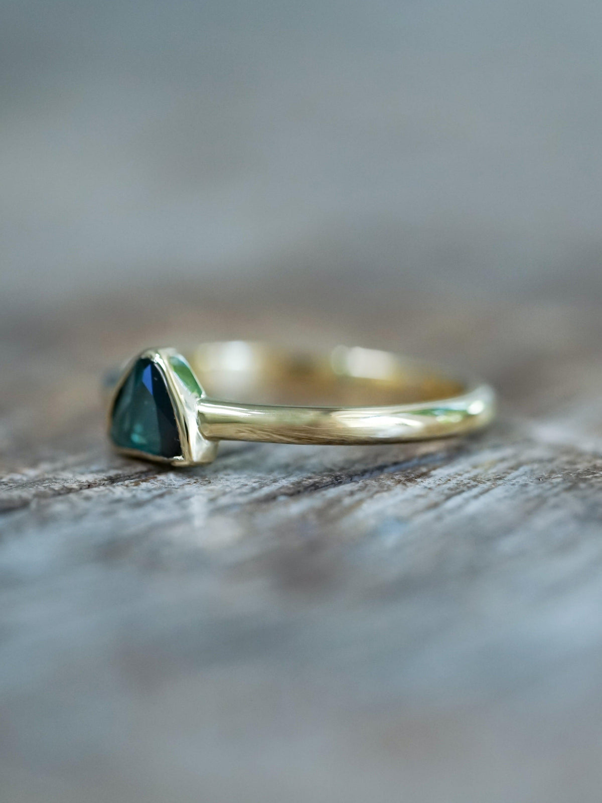 Blue Diamond Slice Ring in Ethical Gold - Gardens of the Sun | Ethical Jewelry