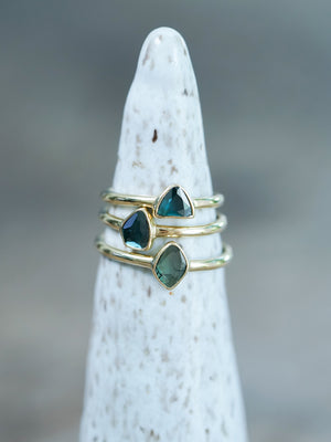 Blue Diamond Slice Ring in Ethical Gold - Gardens of the Sun | Ethical Jewelry