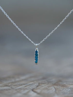 Blue Hauyne Necklace with Hidden Gems