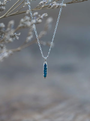 Blue Hauyne Necklace with Hidden Gems