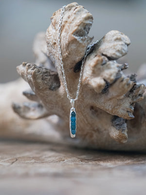 Blue Hauyne Necklace with Hidden Gems