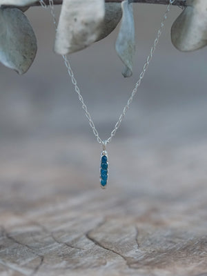 Blue Hauyne Necklace with Hidden Gems