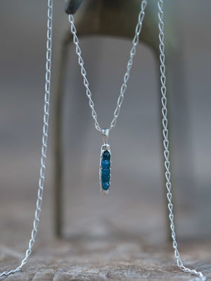 Blue Hauyne Necklace with Hidden Gems