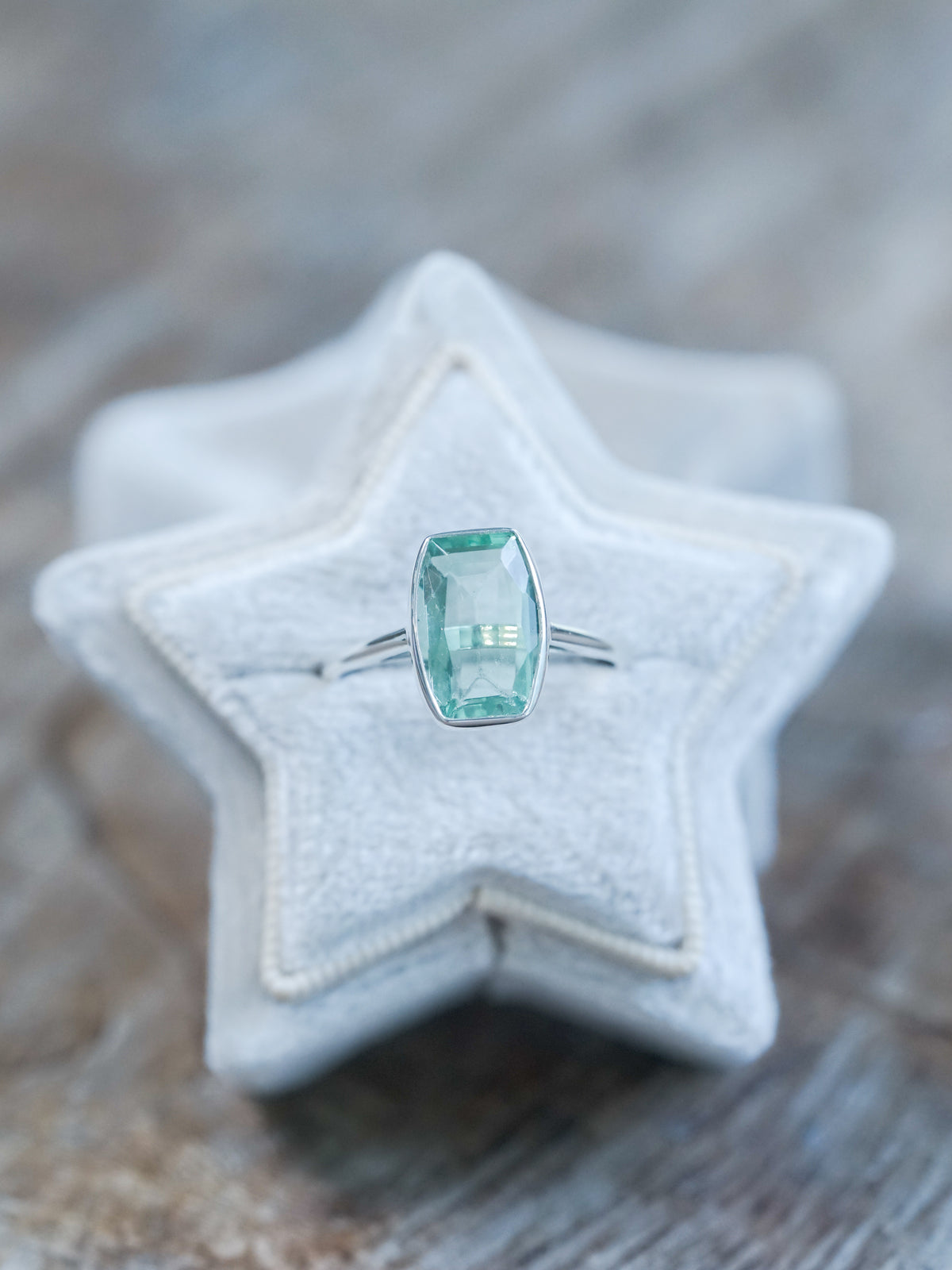 Blue Fluorite Ring in Sterling Silver
