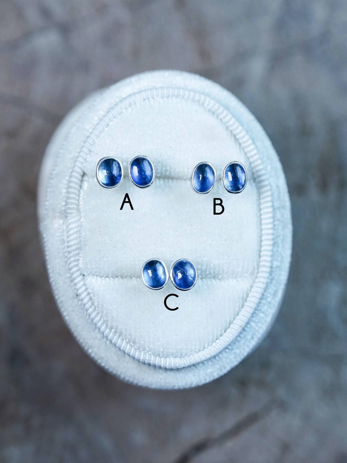 Blue Kyanite Earrings in Recycled Sterling Silver