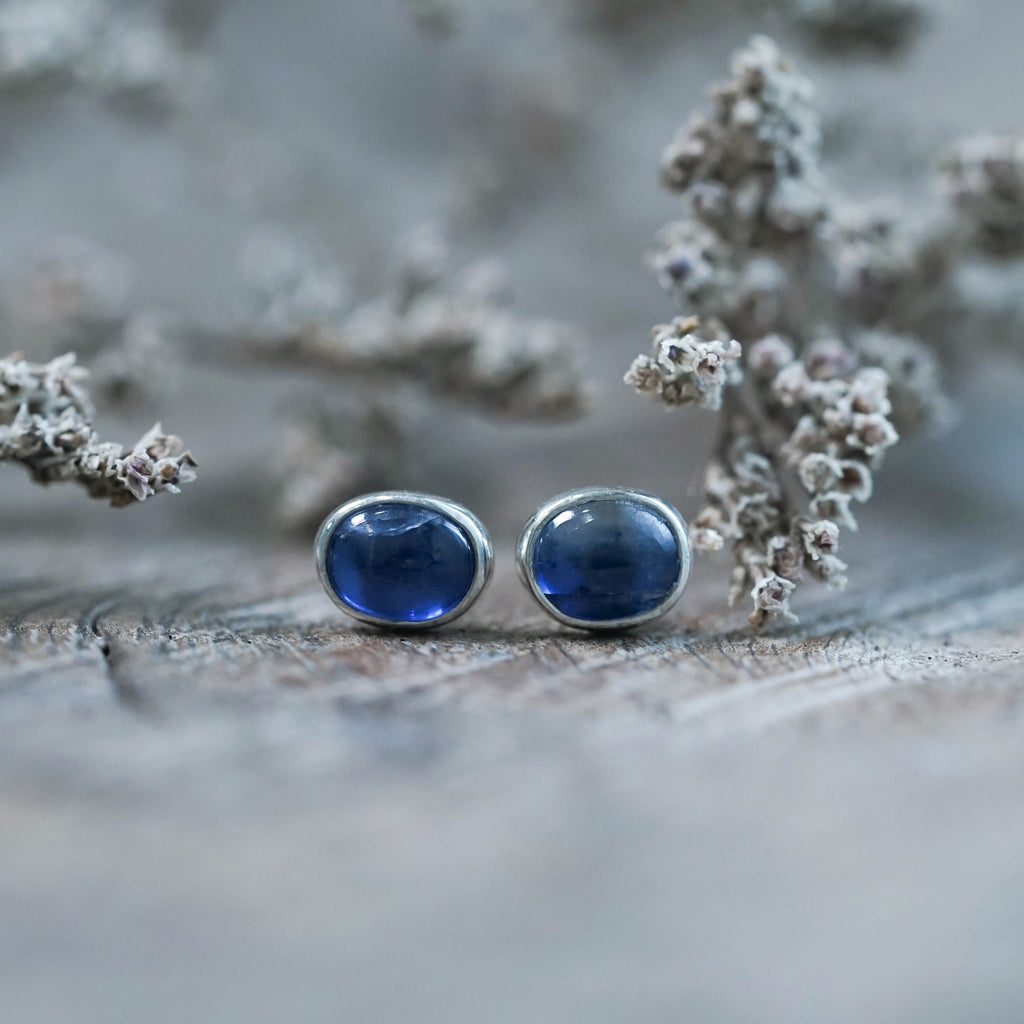 Blue Kyanite Stud Earrings