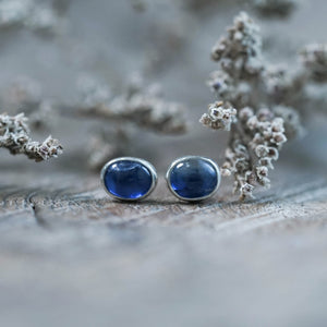 Blue Kyanite Stud Earrings