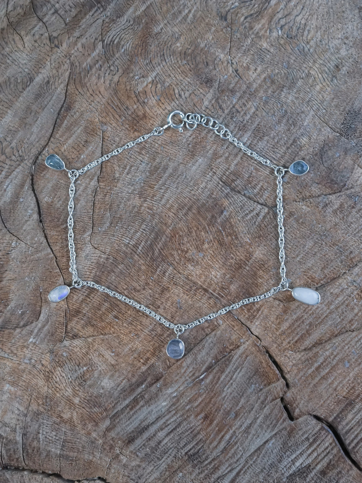 Blue Sapphire and Opal Bracelet