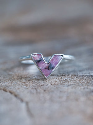 Red Borneo Agate Ring