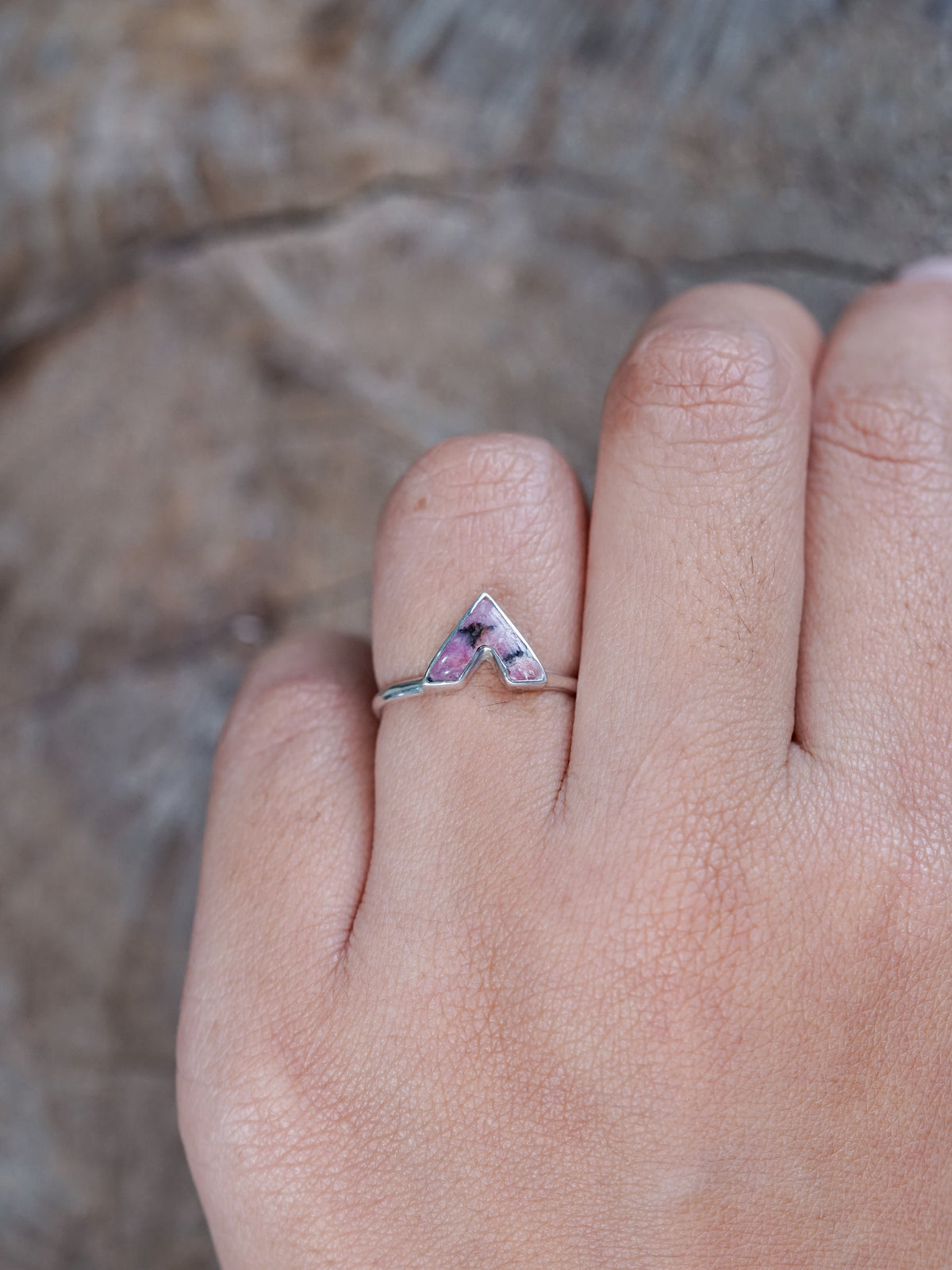 Red Borneo Agate Ring