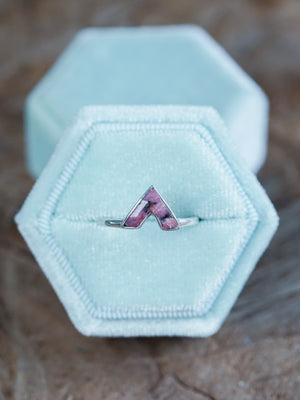 Red Borneo Agate Ring