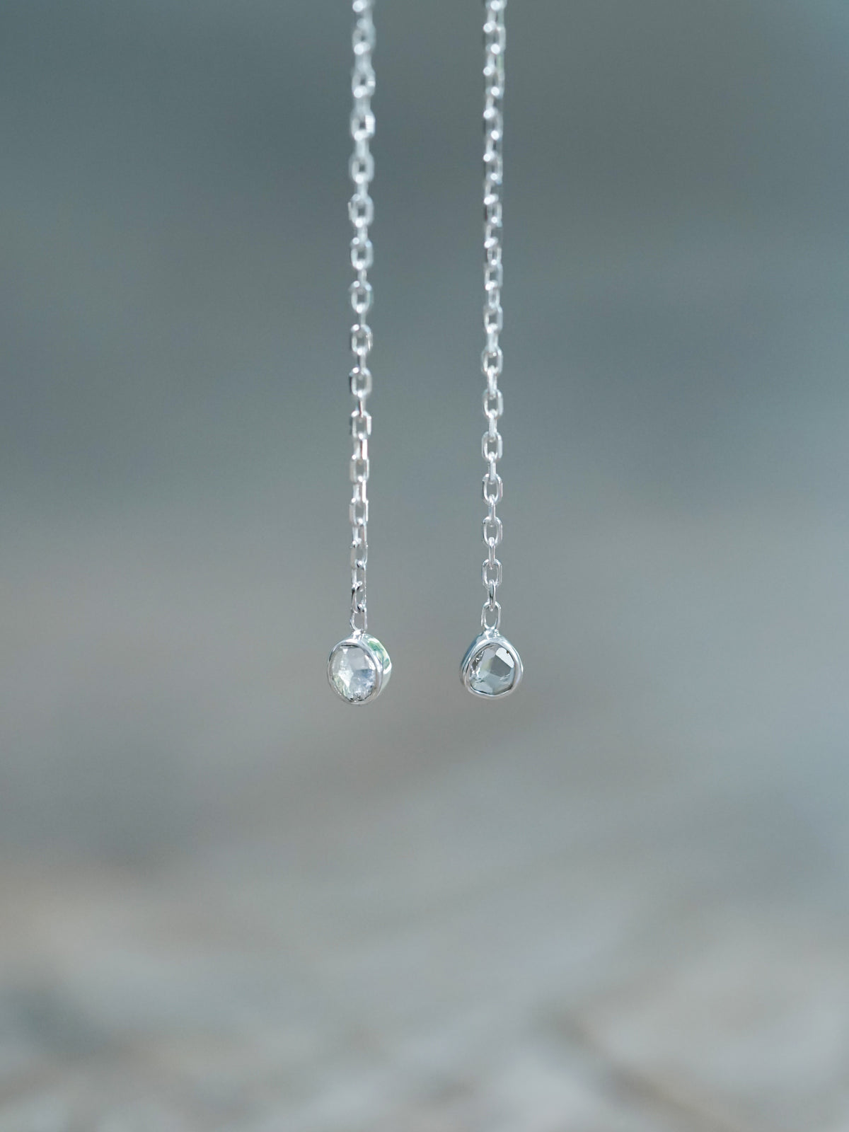 Borneo Diamond Ear Threaders - Gardens of the Sun | Ethical Jewelry