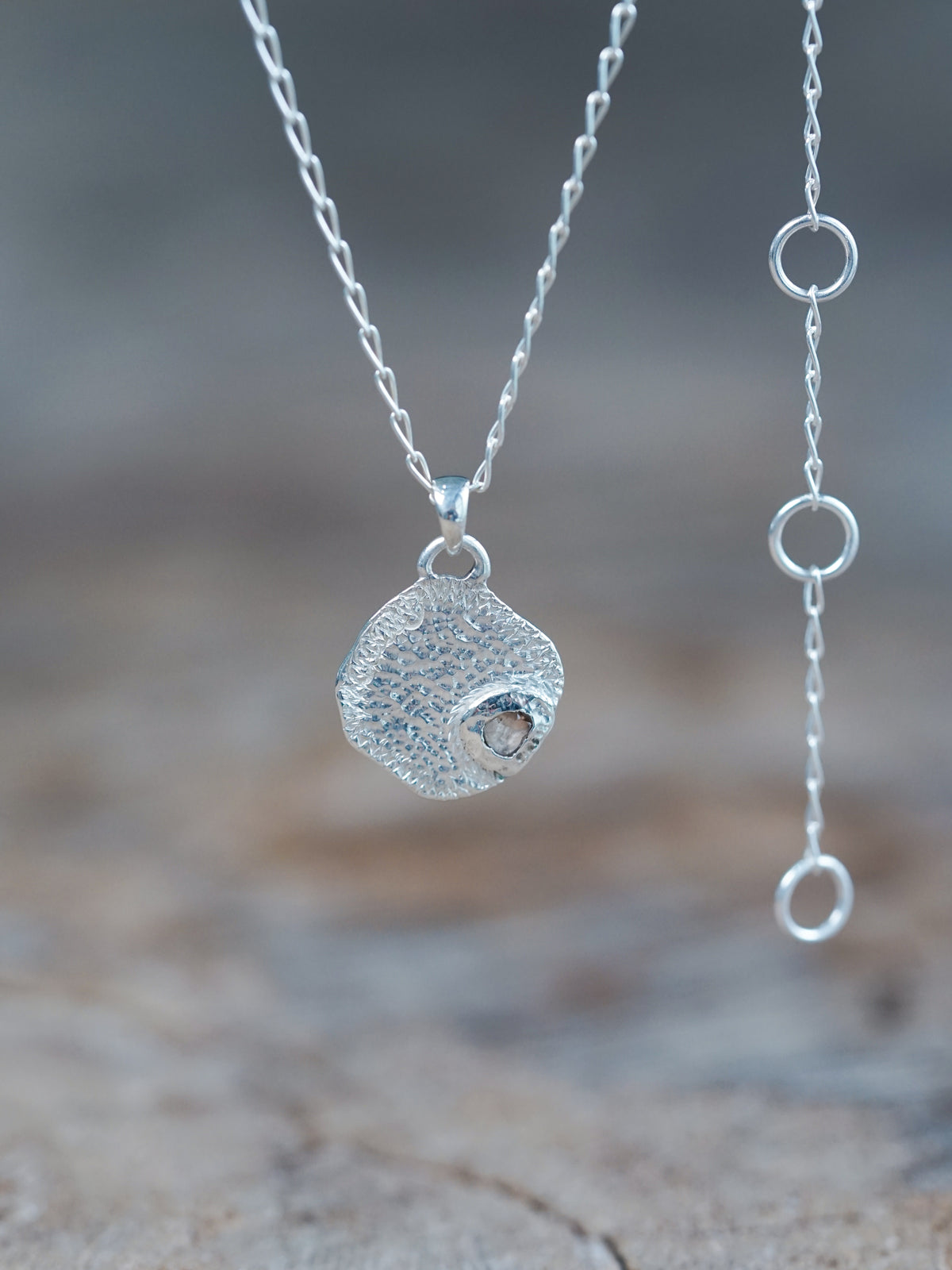 Borneo Diamond Necklace in Silver