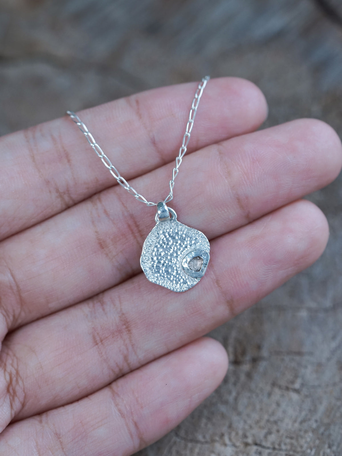 Borneo Diamond Necklace in Silver