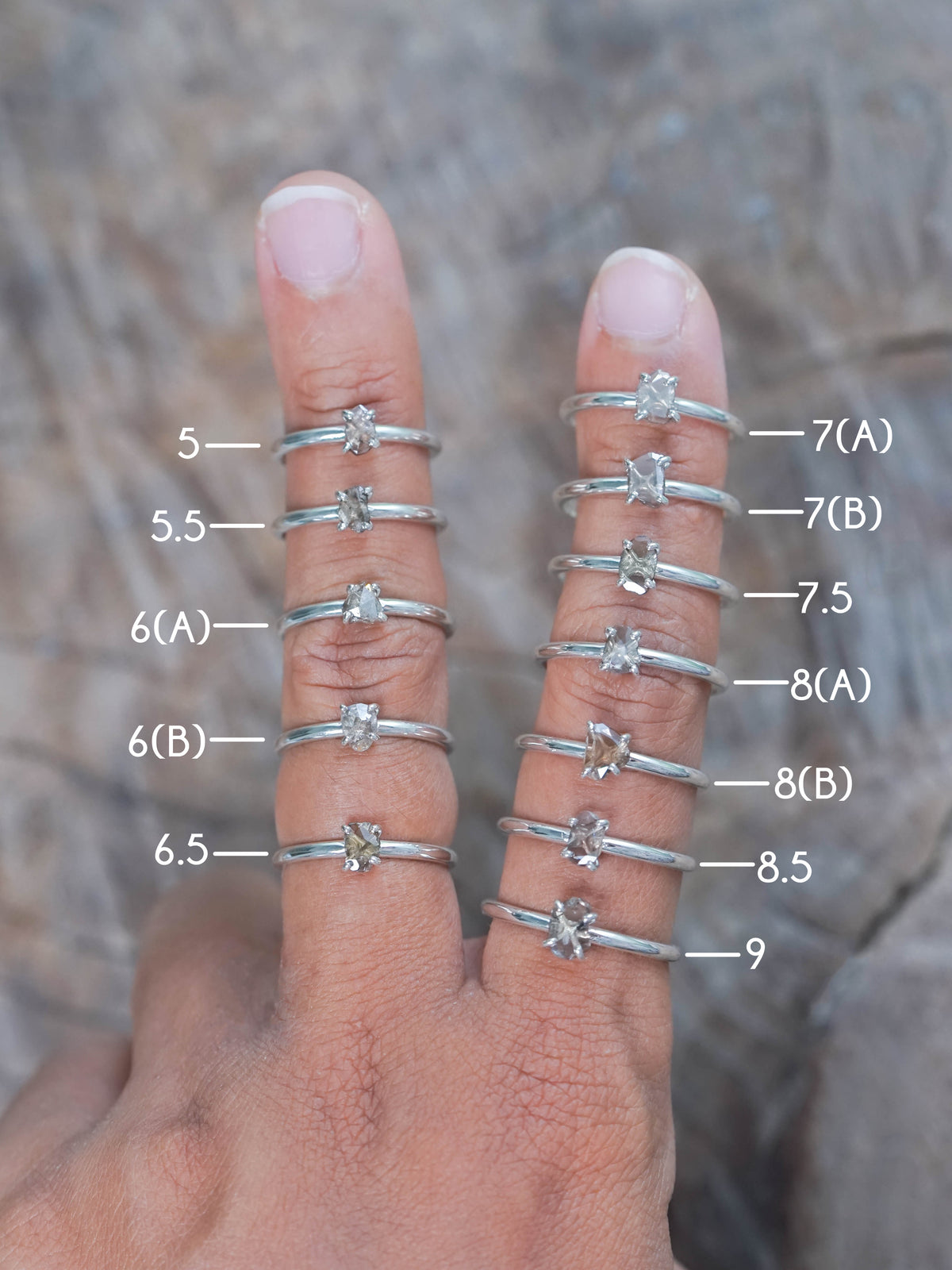 Borneo Diamond Rings with Prongs