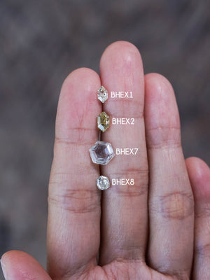 Custom Hexagon Diamond Ring in Gold