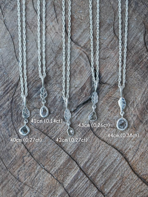 Brown Polki Diamond Leaf Necklace