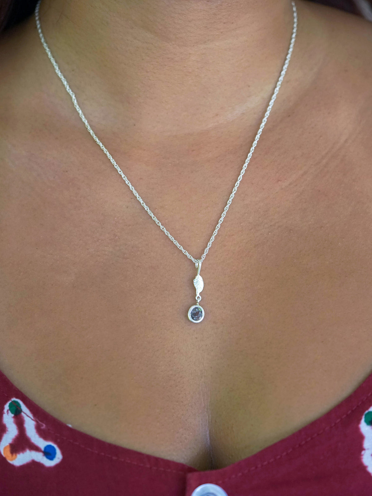 Brown Polki Diamond Leaf Necklace