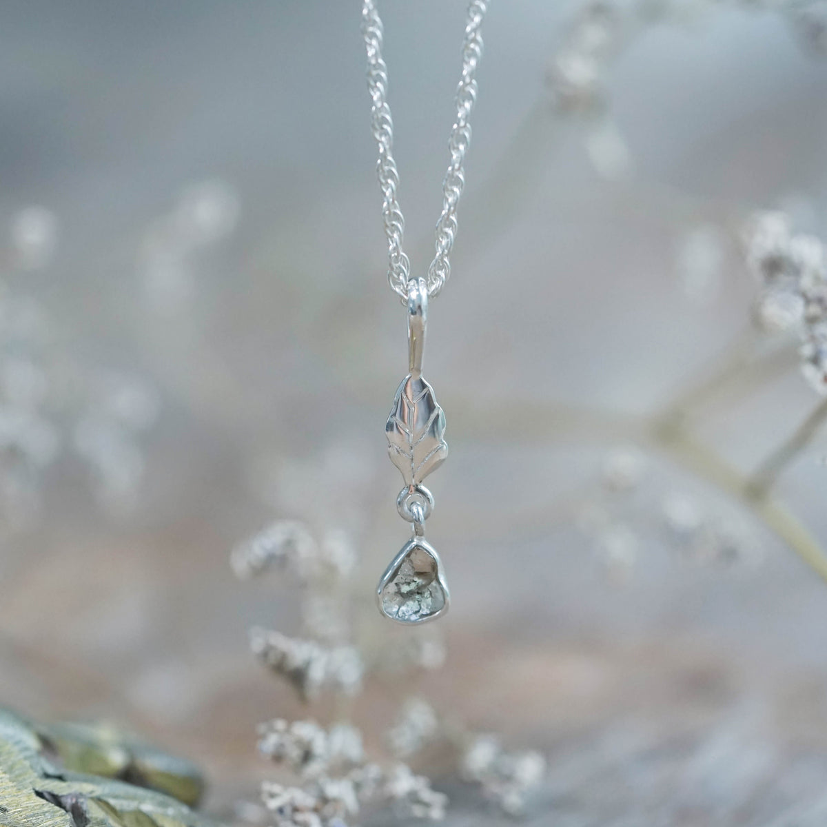 Brown Polki Diamond Leaf Necklace