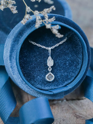 Brown Polki Diamond Necklace in Sterling Silver