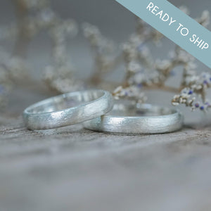 Brushed Wedding Ring in Silver (Ready to Ship) - Gardens of the Sun | Ethical Jewelry