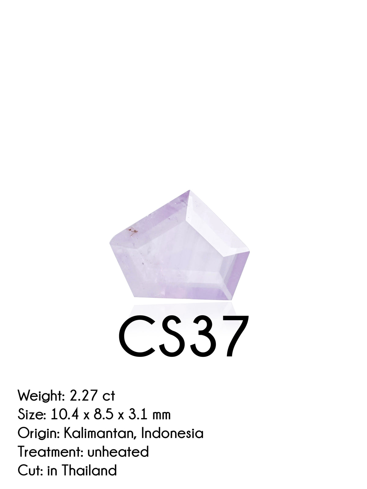 Custom Lavender Sapphire Ring in Gold