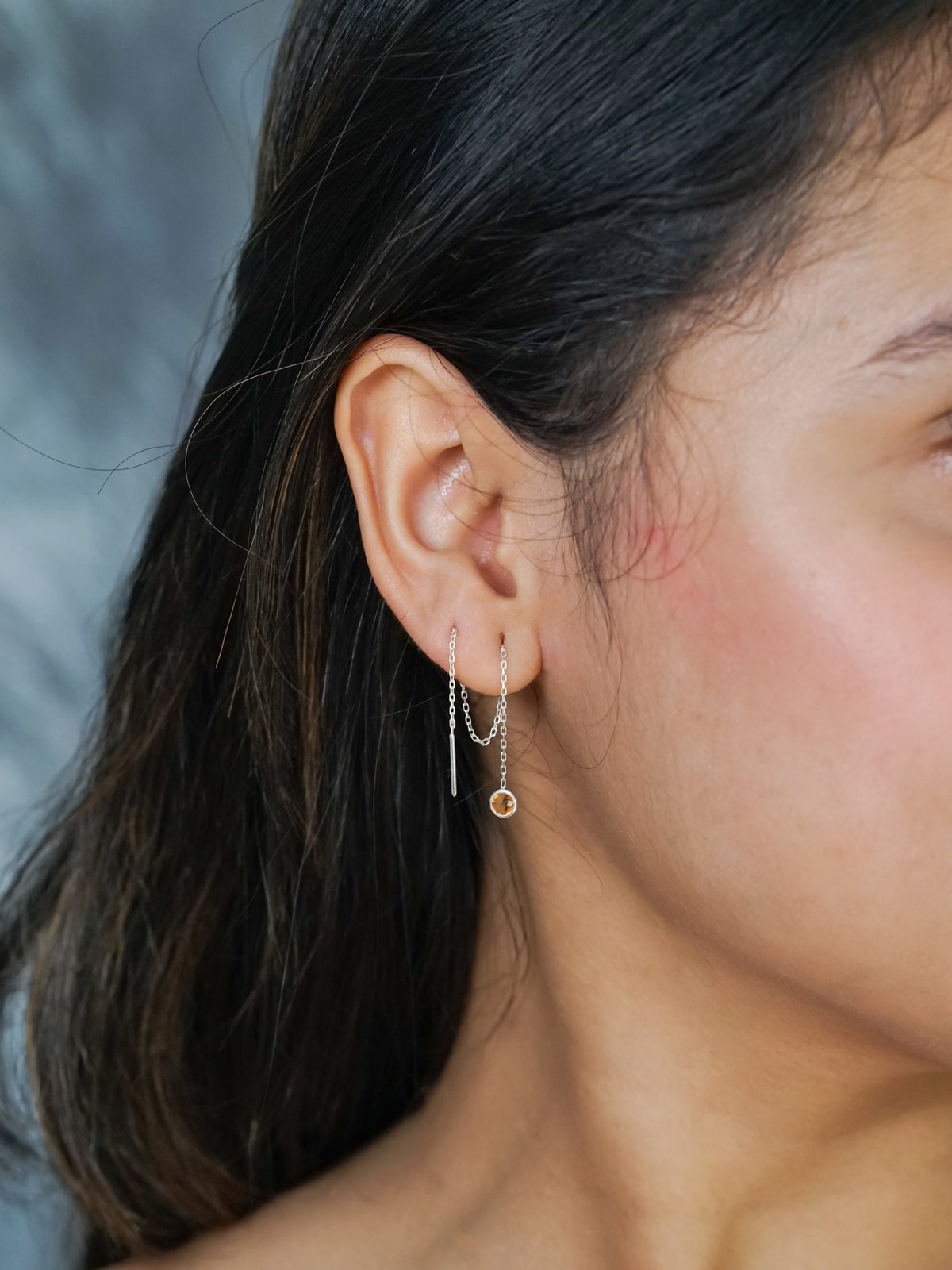 Citrine Ear Threaders - Gardens of the Sun | Ethical Jewelry