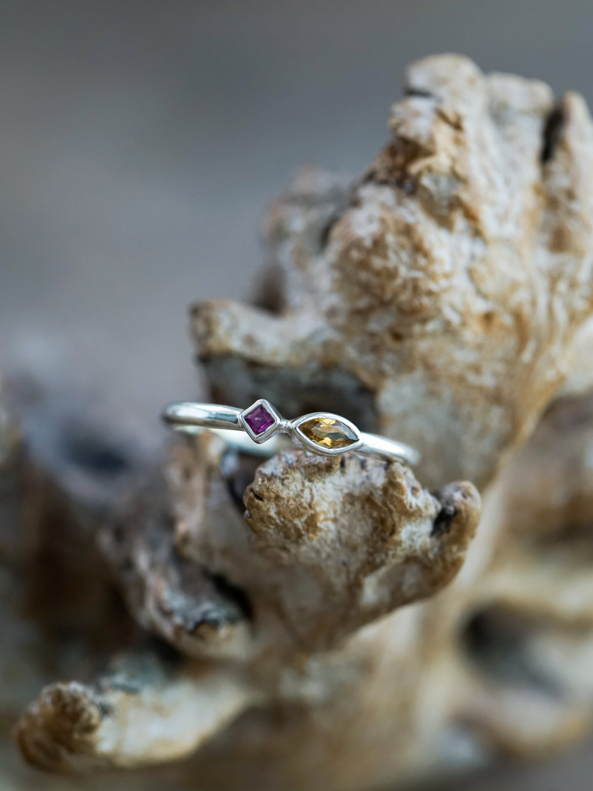 Citrine and Ruby Ring - Gardens of the Sun | Ethical Jewelry